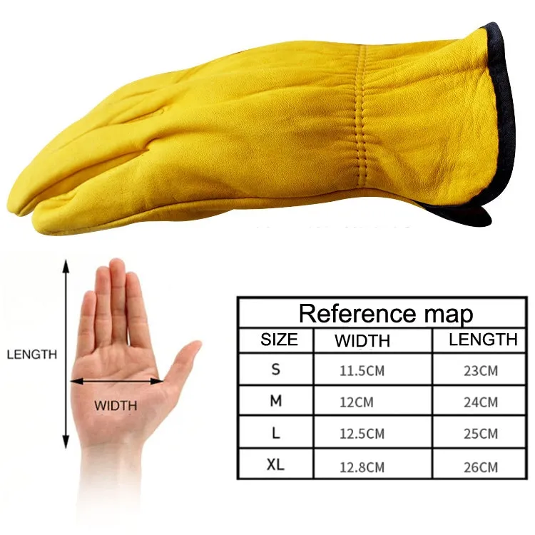 1 Pair JJ-1011 Genuine Leather Outdoor Wear-resistant Gardening Gloves, Size: XL