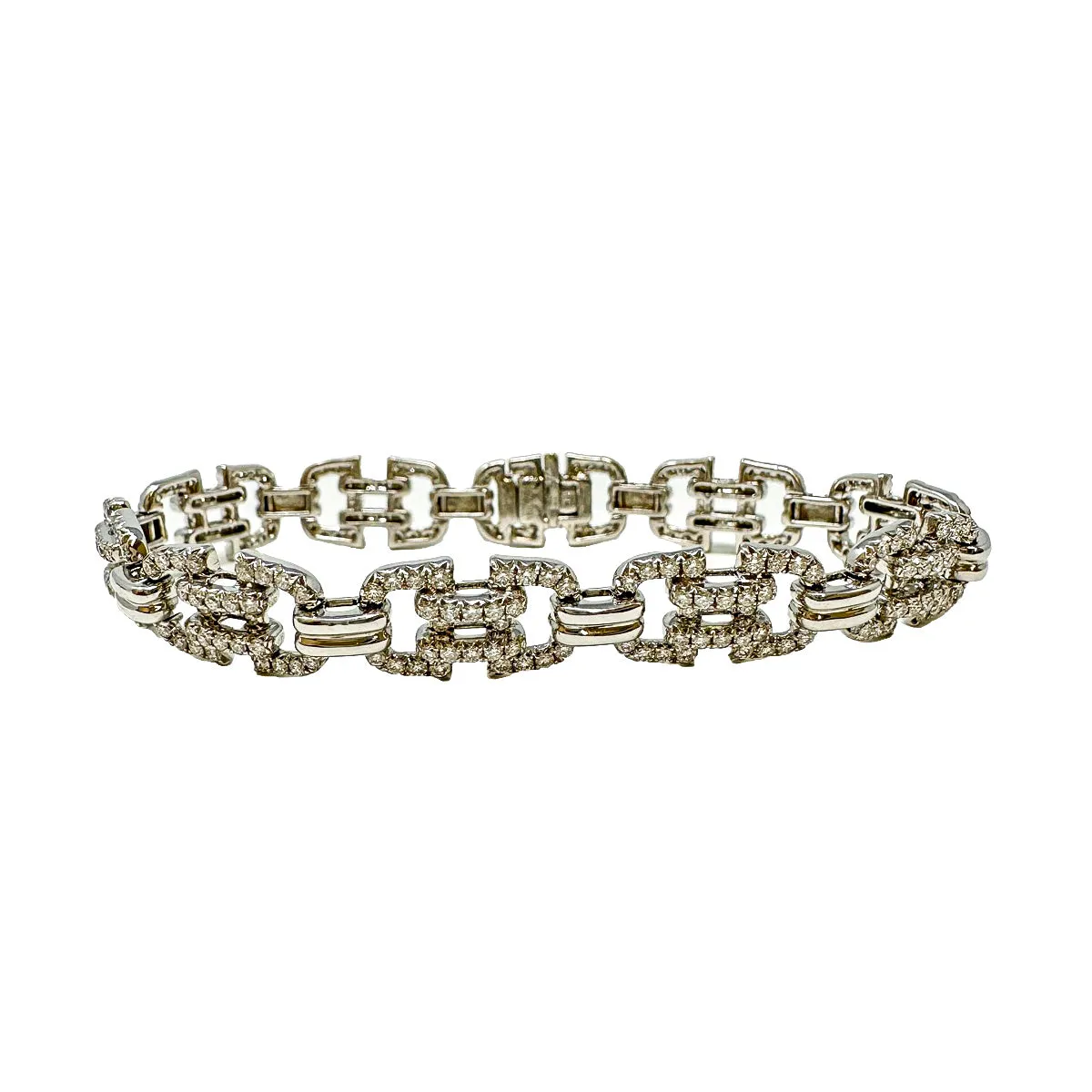 18K White Gold Bracelet with Diamonds