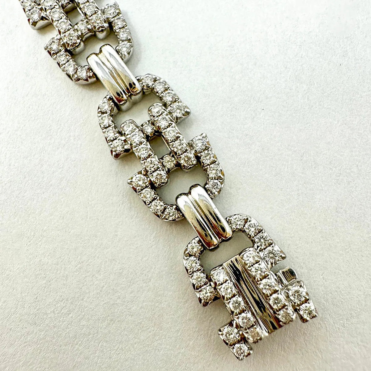 18K White Gold Bracelet with Diamonds