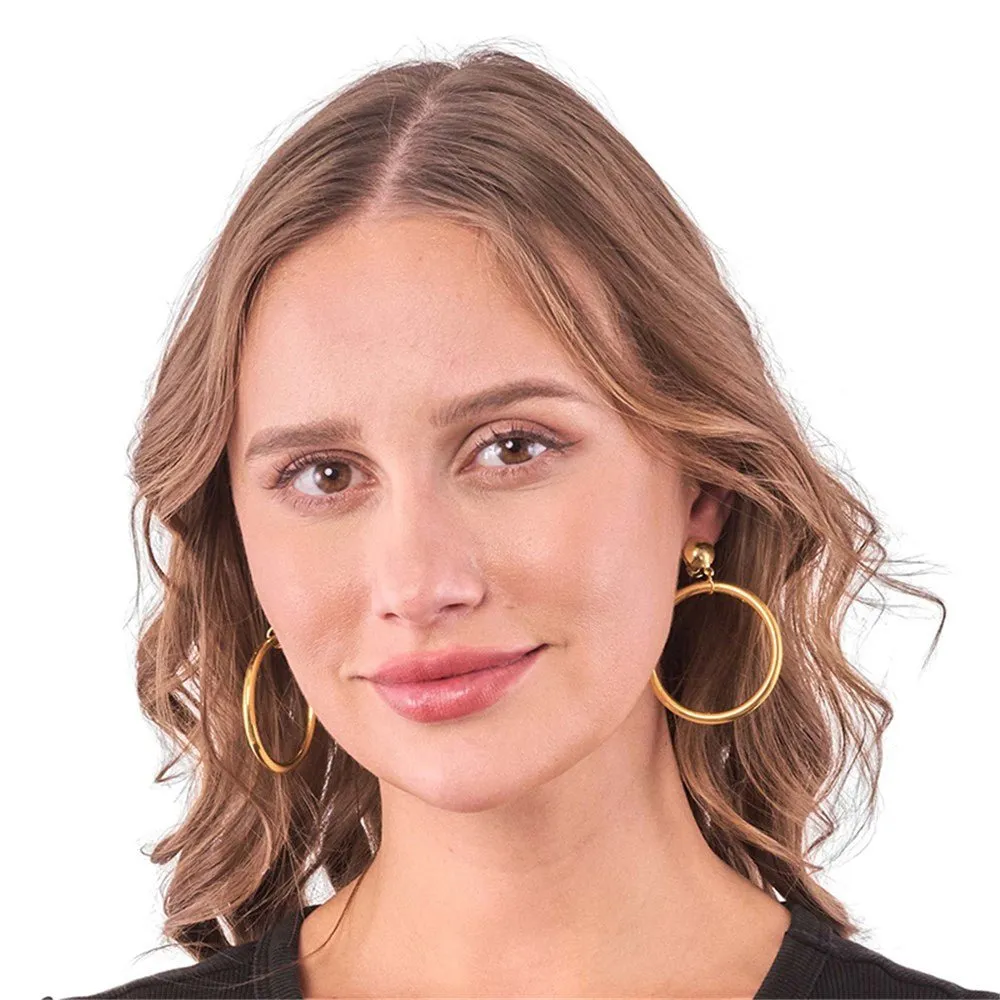 80's Gold Hoop Earrings