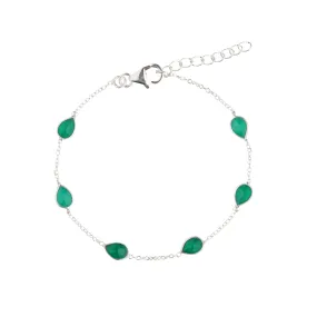 925 Sterling Silver Bracelet - Tourmaline Stone