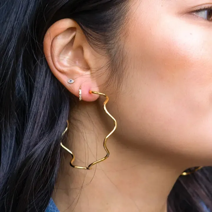 Alma Hoops - 18K Gold Plated