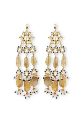 Amber Ahmedabadi Earrings- Blue