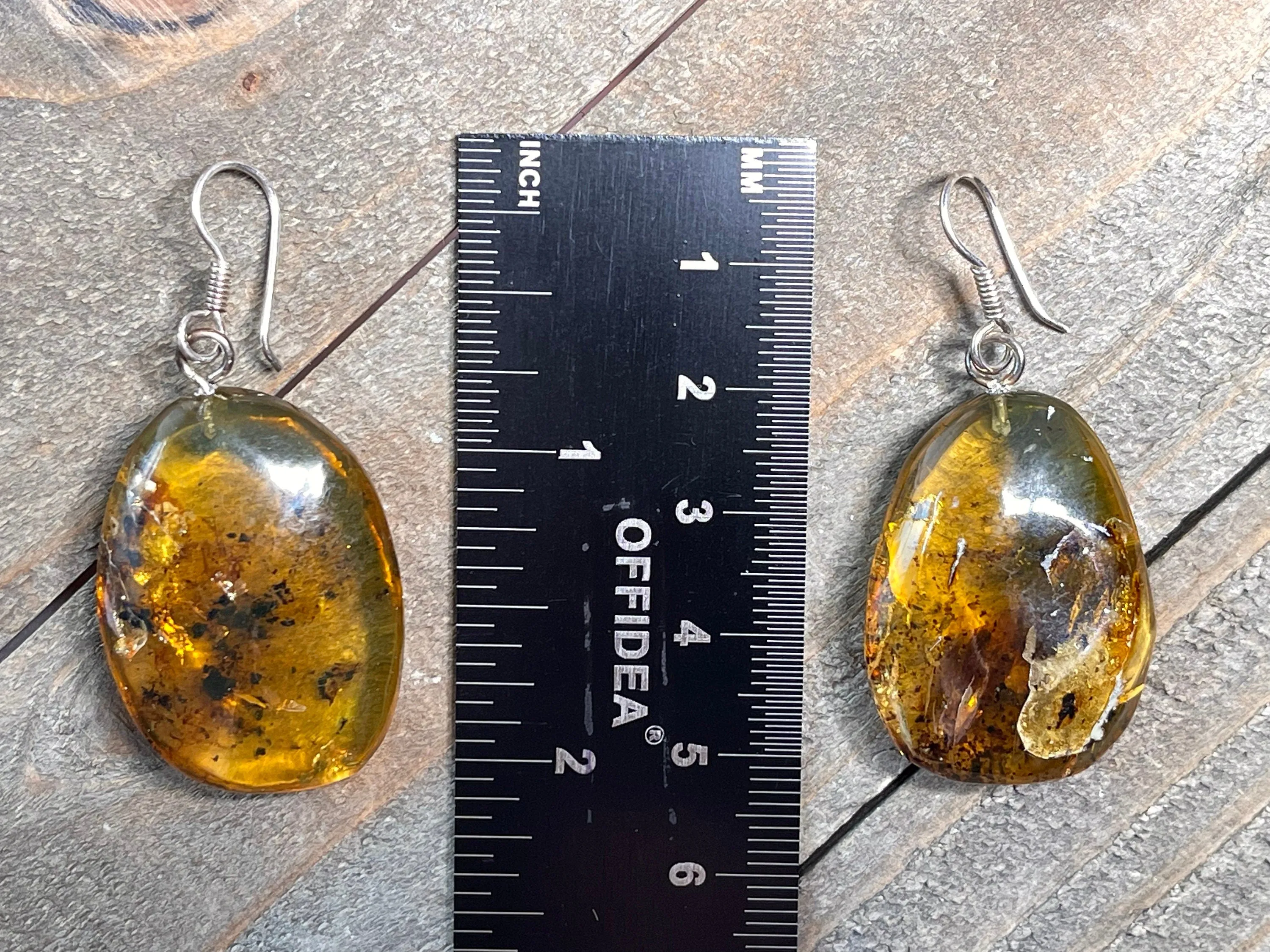 AMBER Crystal Earrings - Statement Earrings, Dangle Earrings, Handmade Jewelry, Healing Crystals and Stones, 48407