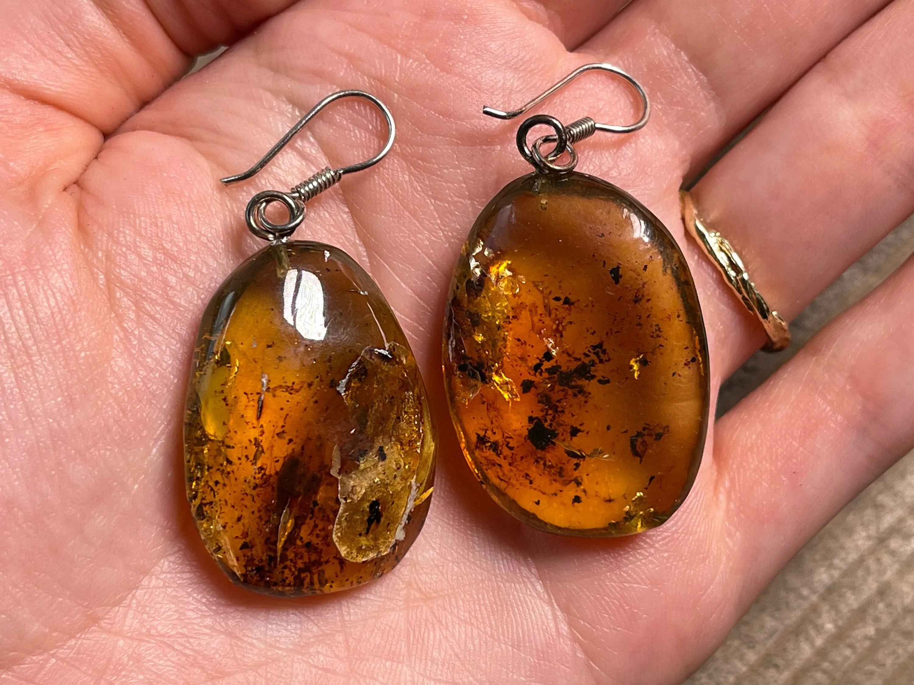 AMBER Crystal Earrings - Statement Earrings, Dangle Earrings, Handmade Jewelry, Healing Crystals and Stones, 48407