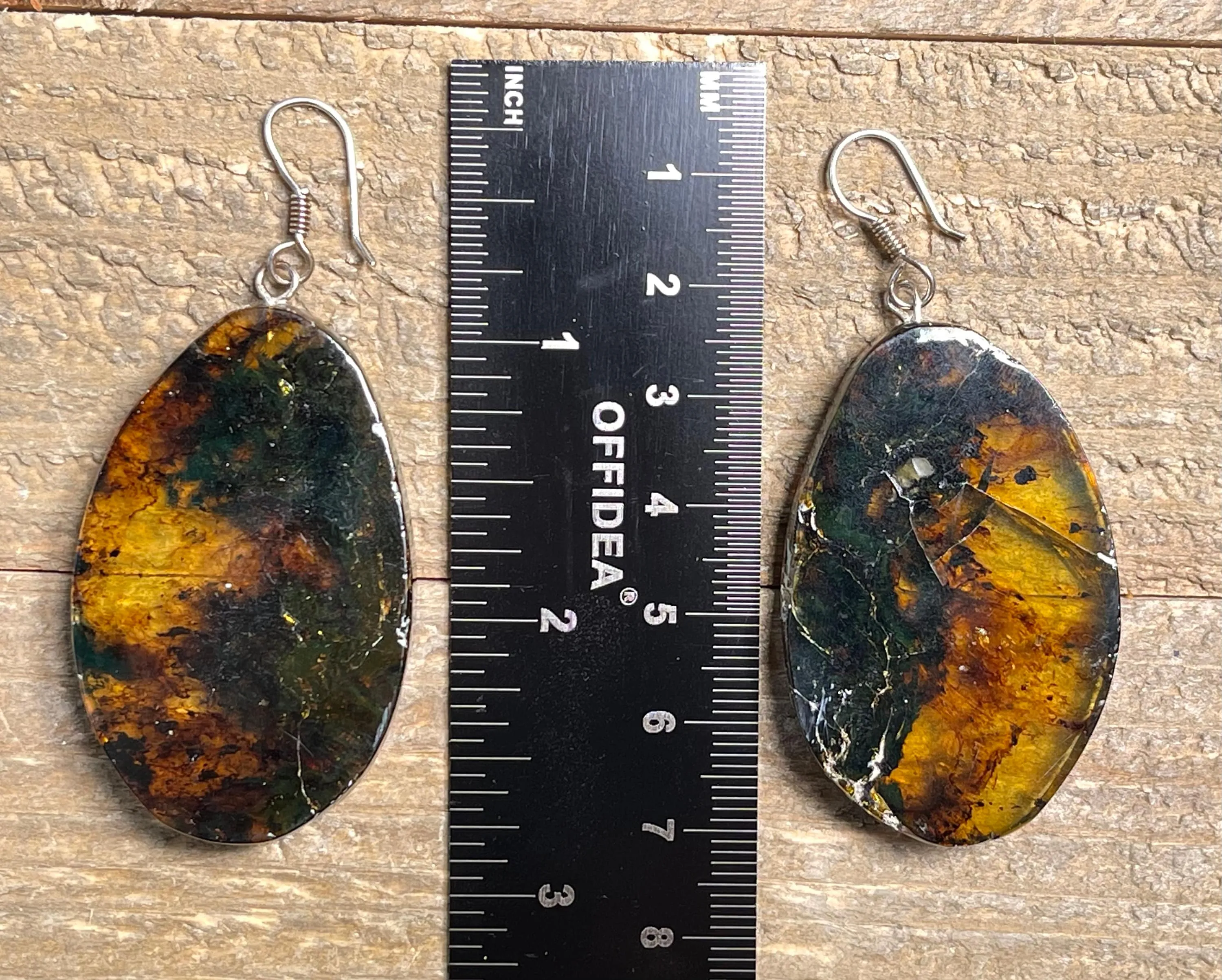 AMBER Crystal Earrings - Statement Earrings, Dangle Earrings, Handmade Jewelry, Healing Crystals and Stones, 48421