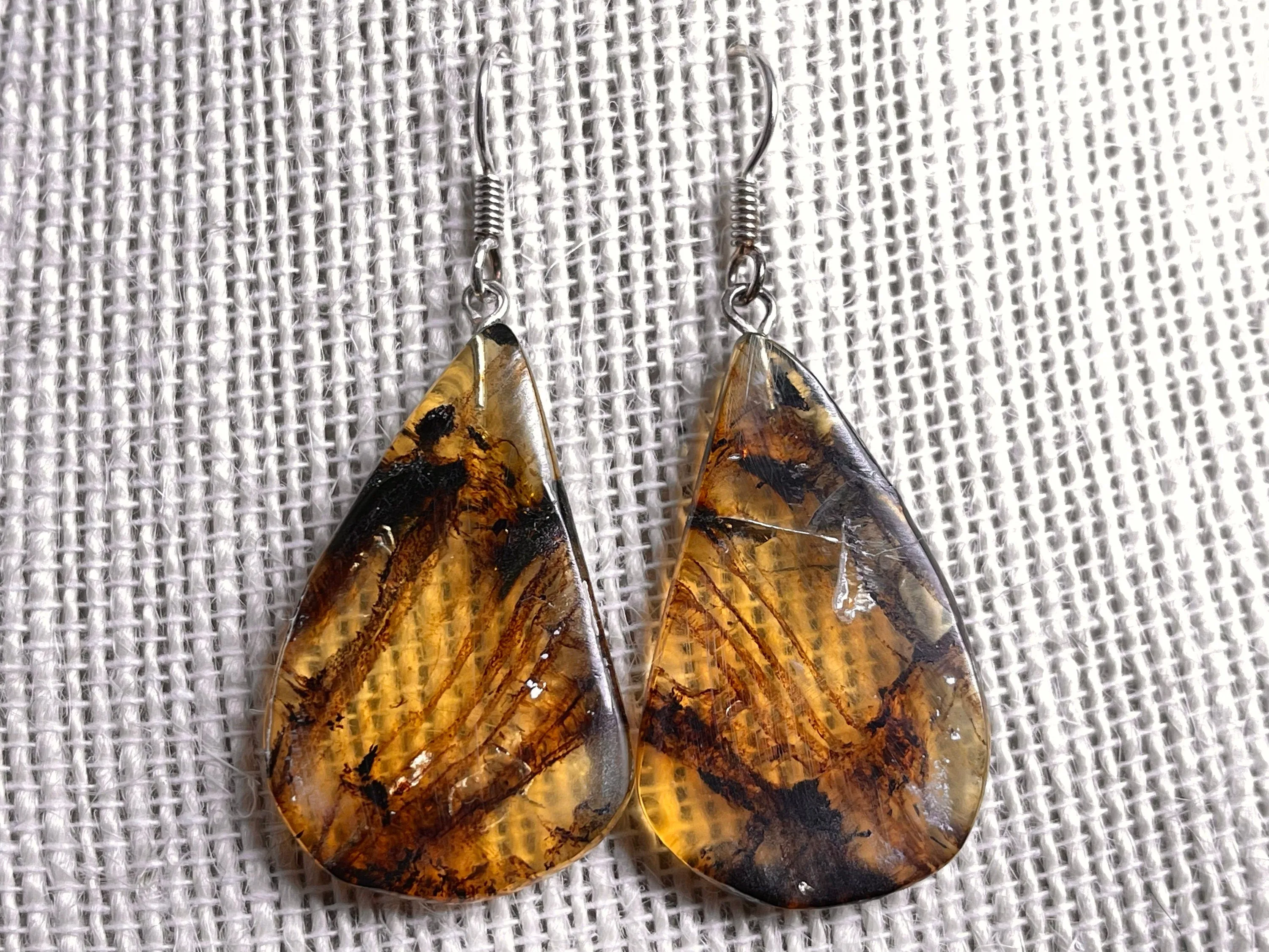 AMBER Crystal Earrings - Statement Earrings, Dangle Earrings, Handmade Jewelry, Healing Crystals and Stones, 50327