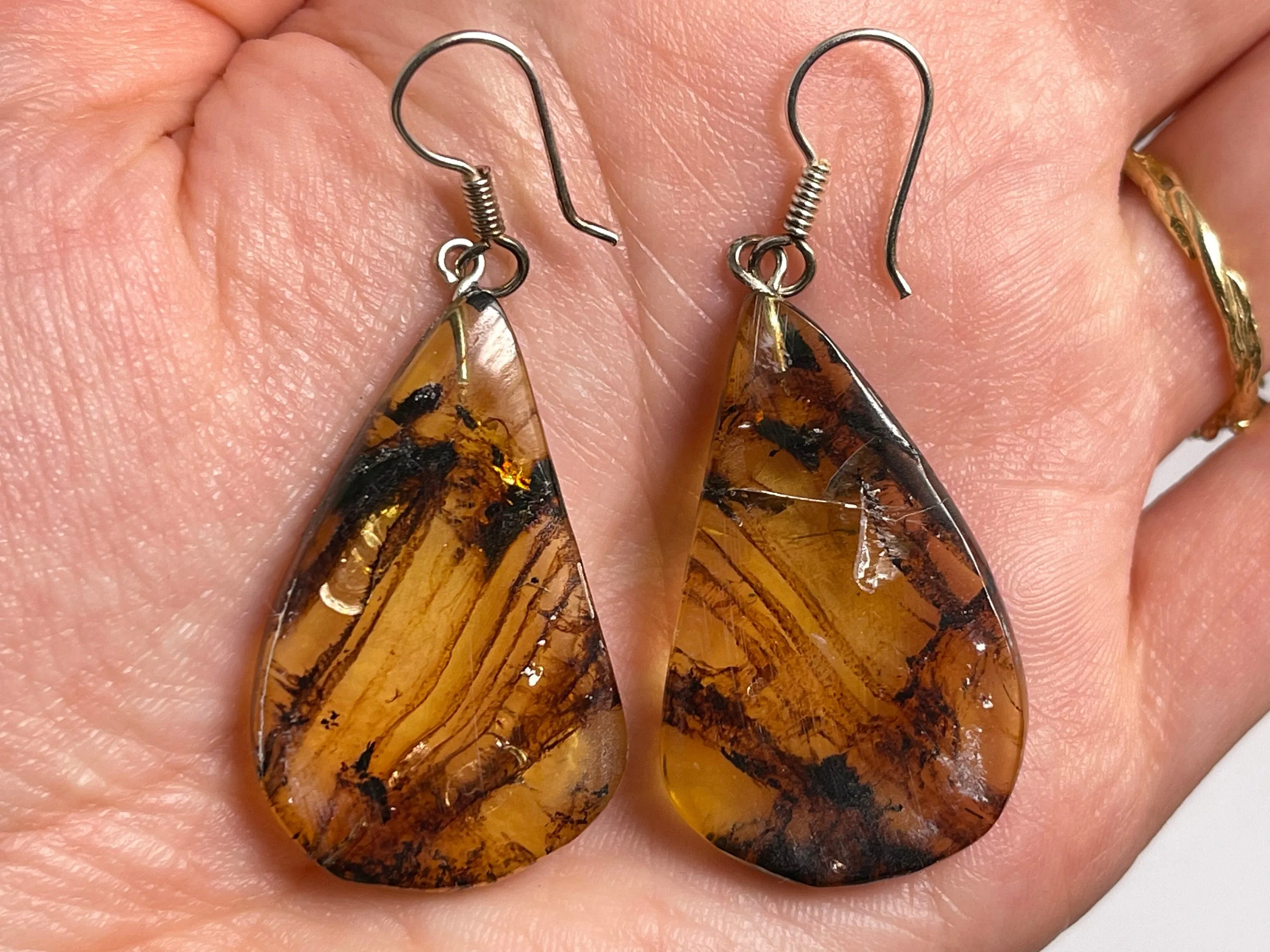 AMBER Crystal Earrings - Statement Earrings, Dangle Earrings, Handmade Jewelry, Healing Crystals and Stones, 50327