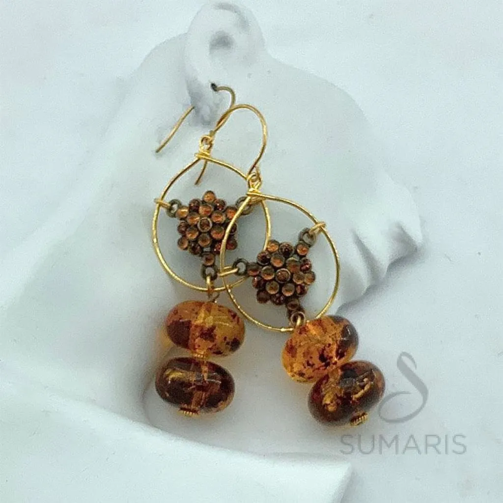 AMBER HOOPS LIMITED EDITION STATEMENT EARRINGS