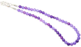 Amethyst necklace made from high quality faceted beads