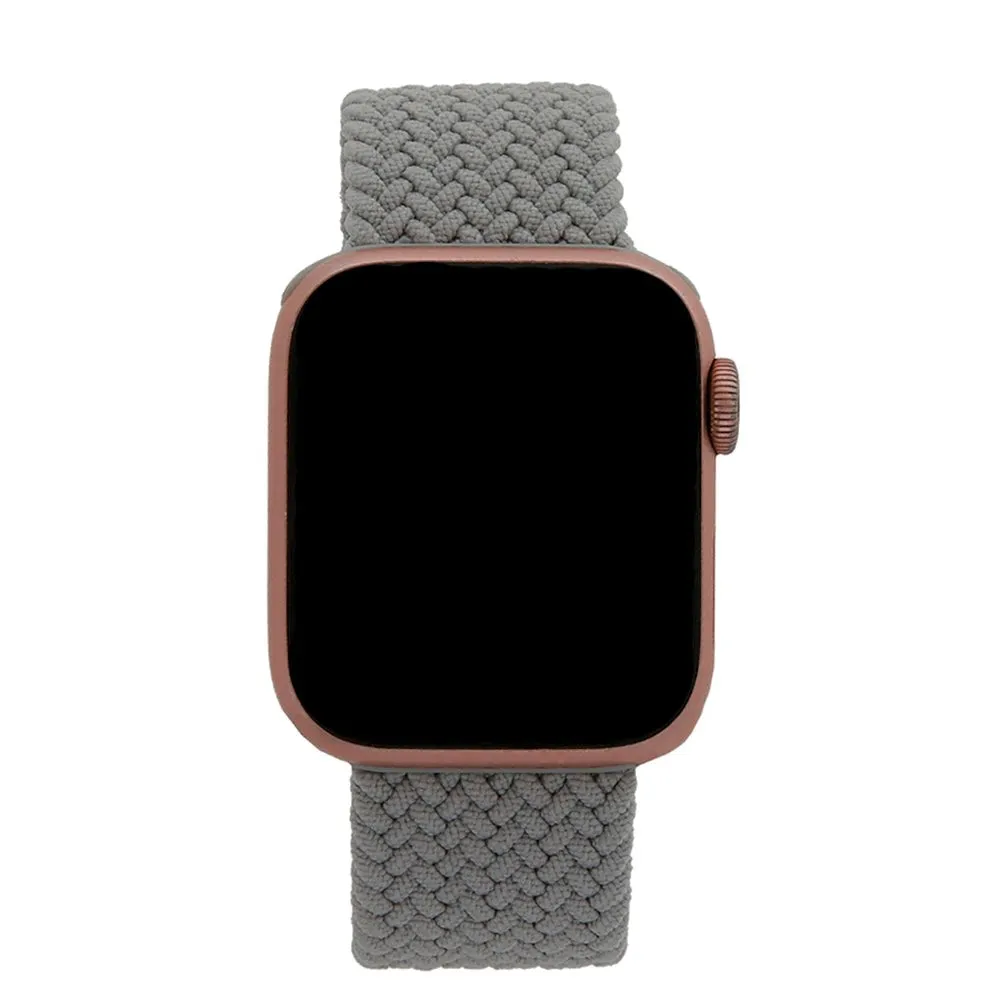 Apple Watch (42/44/SE/45/46/49mm) Elastisk Stof Rem - Str. XS - Grå