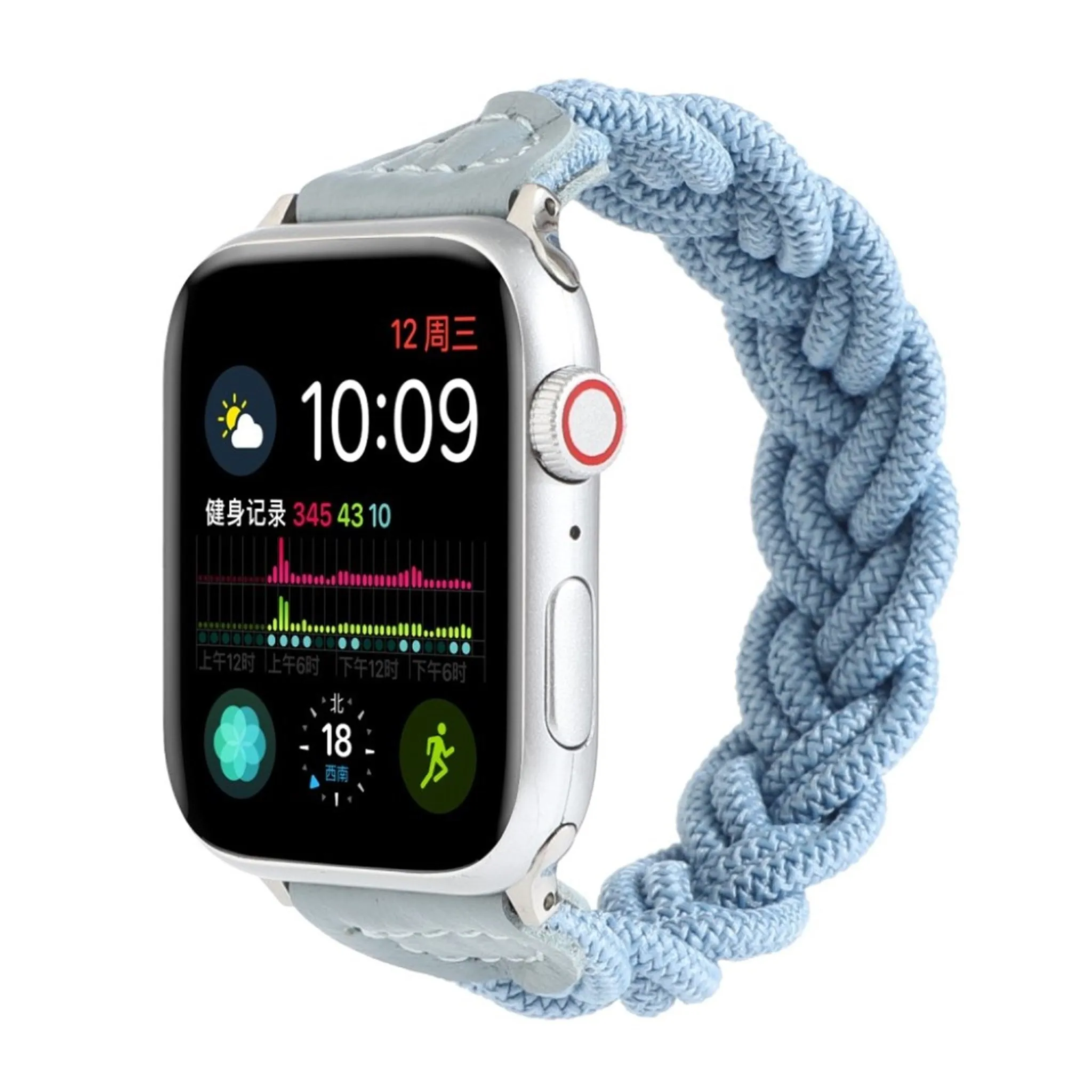 Apple Watch Series 6 / 5 44mm woven braid watch band - Sky Blue