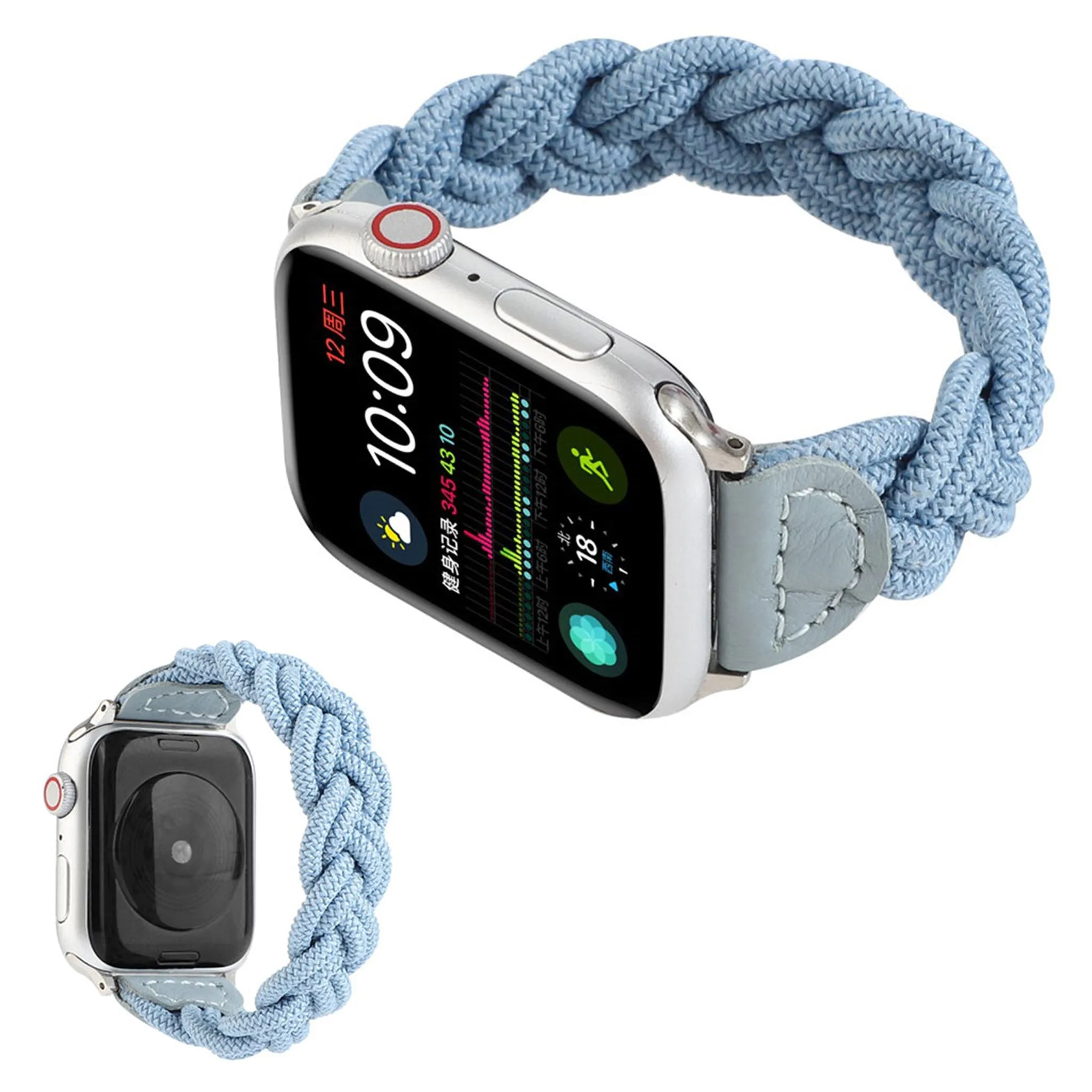 Apple Watch Series 6 / 5 44mm woven braid watch band - Sky Blue