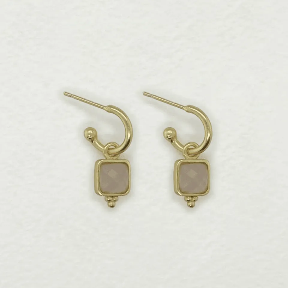 Ava Earring | Rose Quartz