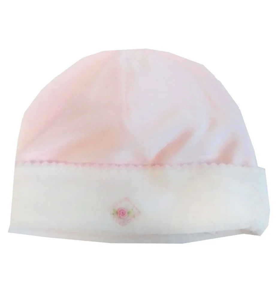 Baby Girl's Pink Velour Diamond Hat