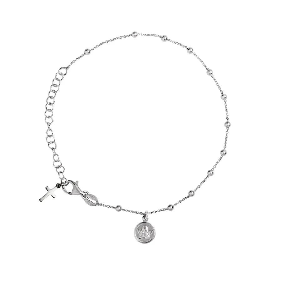 BABY ROSARY BRACELET - SILVER