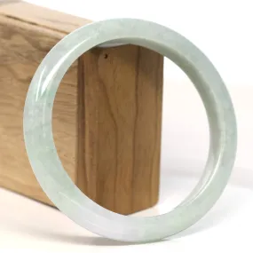 Baikalla "Half Round" Light Lavender Jadeite Jade Bangle Bracelet ( 66.3 mm) #T443