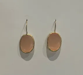 Baobab Collections Small Hook Quartz Earrings Gold: Nude