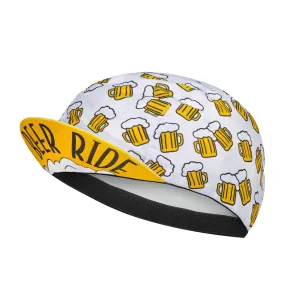 Beer Coffee Ice Cream Biscuit Cartoon Print Polyester Bicycle Cycling Caps Quick Dry Breathable Sweat Wicking Bike Hat