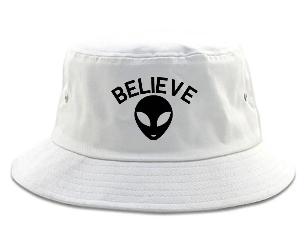 Believe Alien Mens Bucket Hat