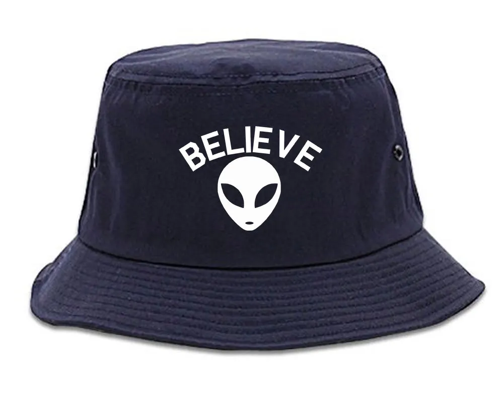 Believe Alien Mens Bucket Hat