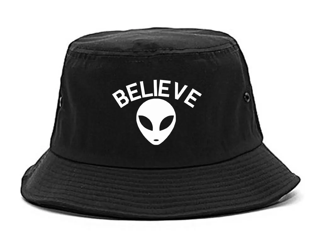 Believe Alien Mens Bucket Hat