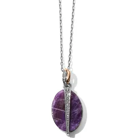 Brighton Neptune's Rings Oval Amethyst Reversible Short Necklace