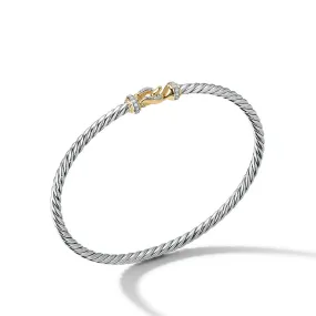 Cable Buckle Collection Bracelet with 18K Yellow Gold and Diamonds