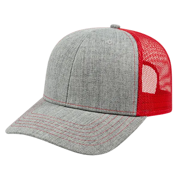 Cap America Custom Embroidered Hat with Logo - Blended Wool Acrylic with Mesh Back Cap i3035