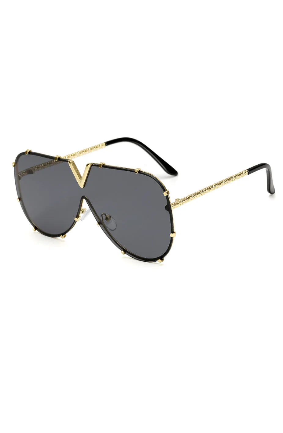 Cara Sunglasses - Black & Gold