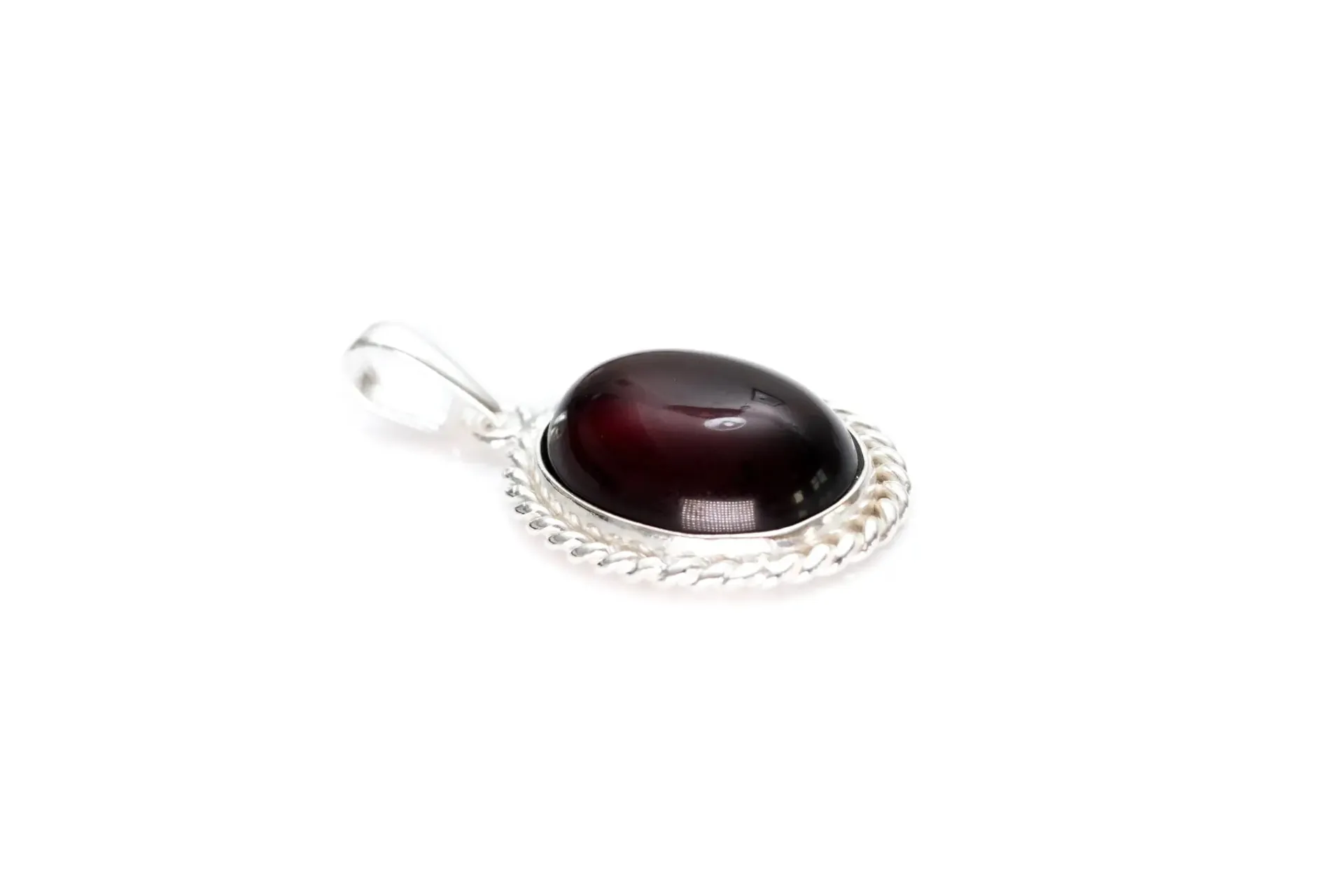 Cherry Red Amber Quintessence Pendant – Elegant Baltic Amber Necklace with Sterling Silver Chain – Perfect for Every Occasion