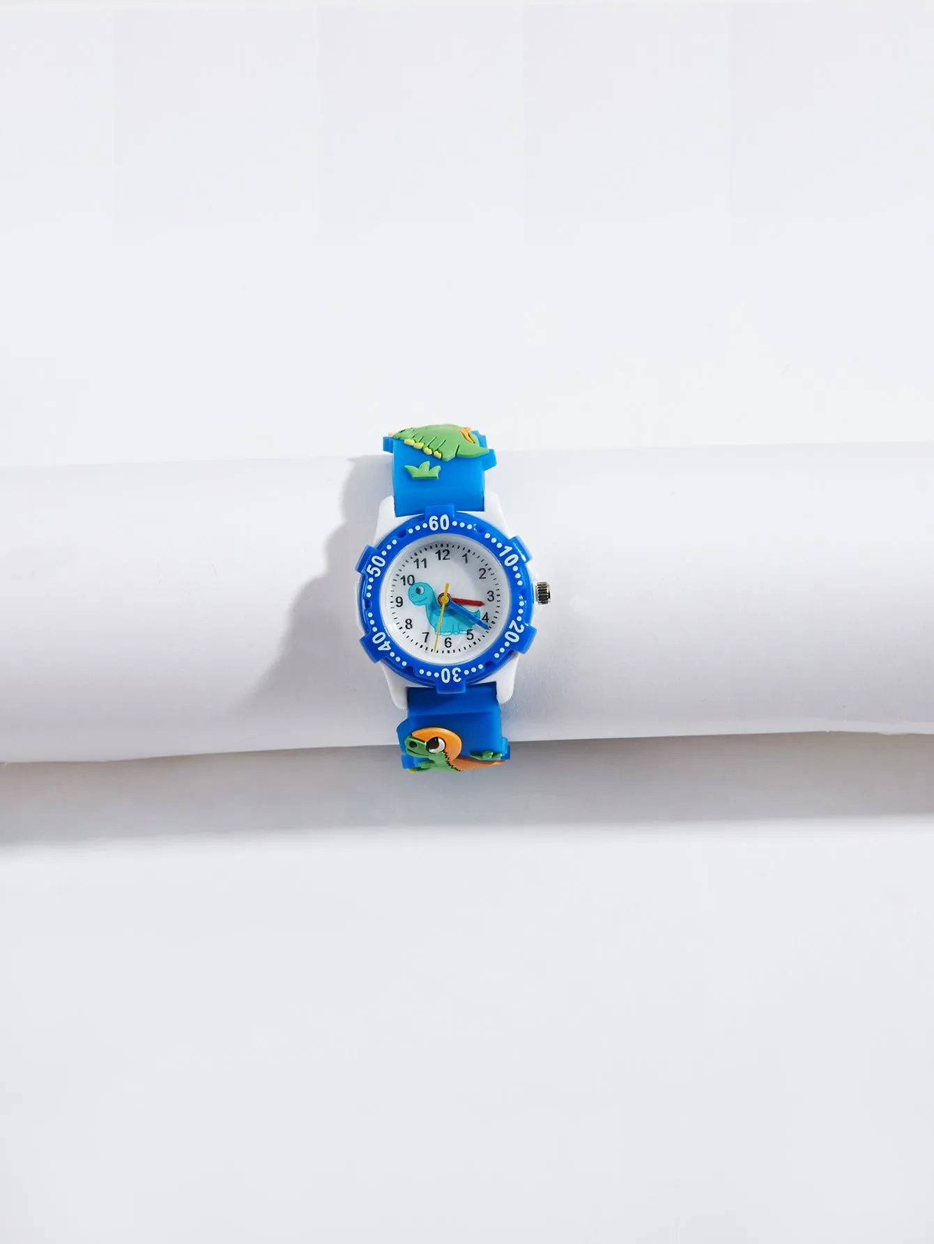 Children's Watch Blue Dinosaur Children's Watch Kids Wrist Watch Plastic Watch Circle Watch