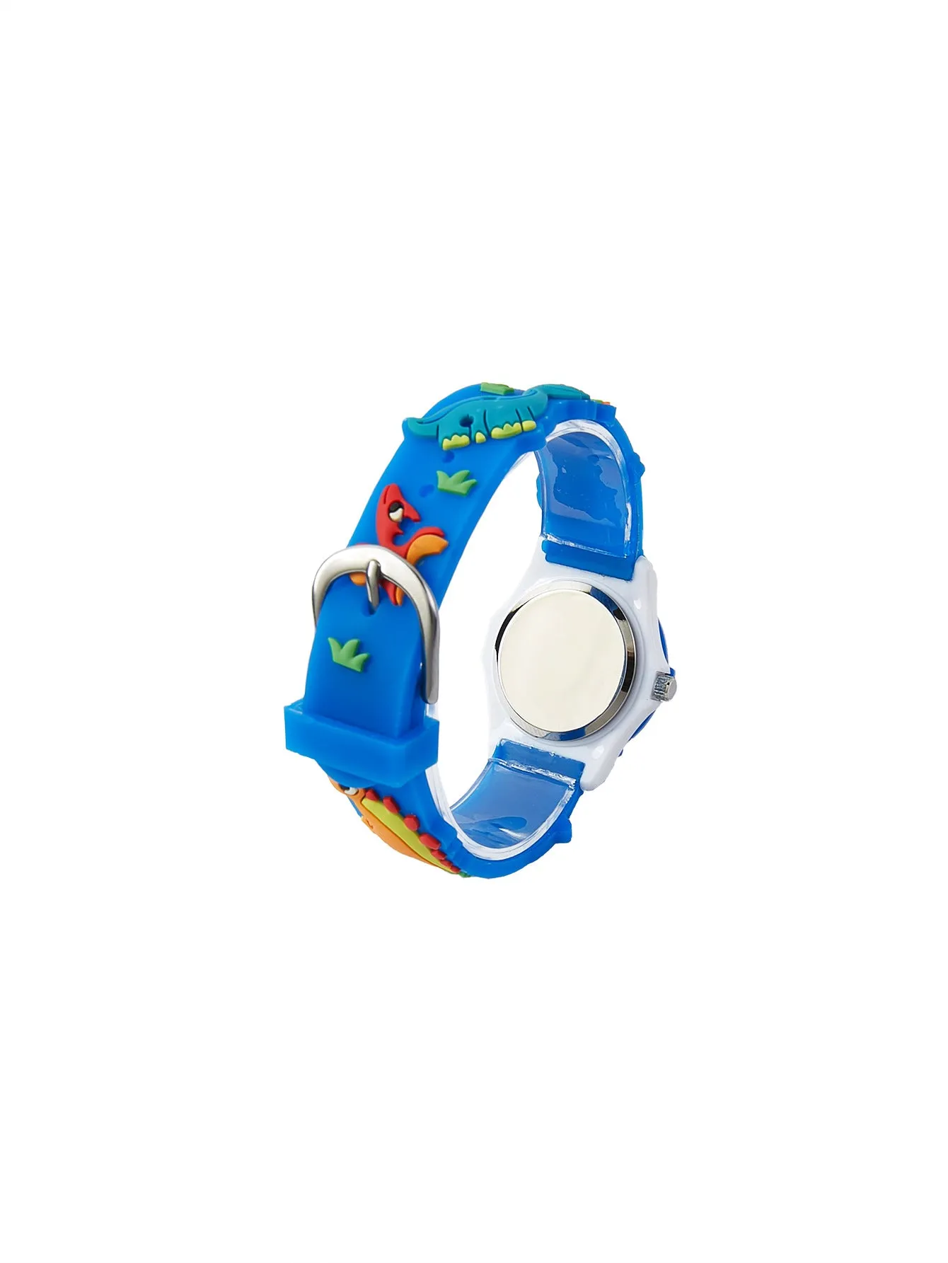 Children's Watch Blue Dinosaur Children's Watch Kids Wrist Watch Plastic Watch Circle Watch