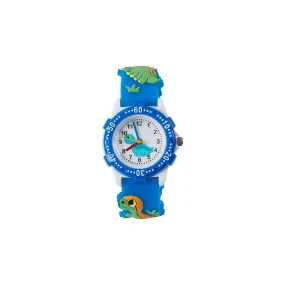 Children's Watch Blue Dinosaur Children's Watch Kids Wrist Watch Plastic Watch Circle Watch