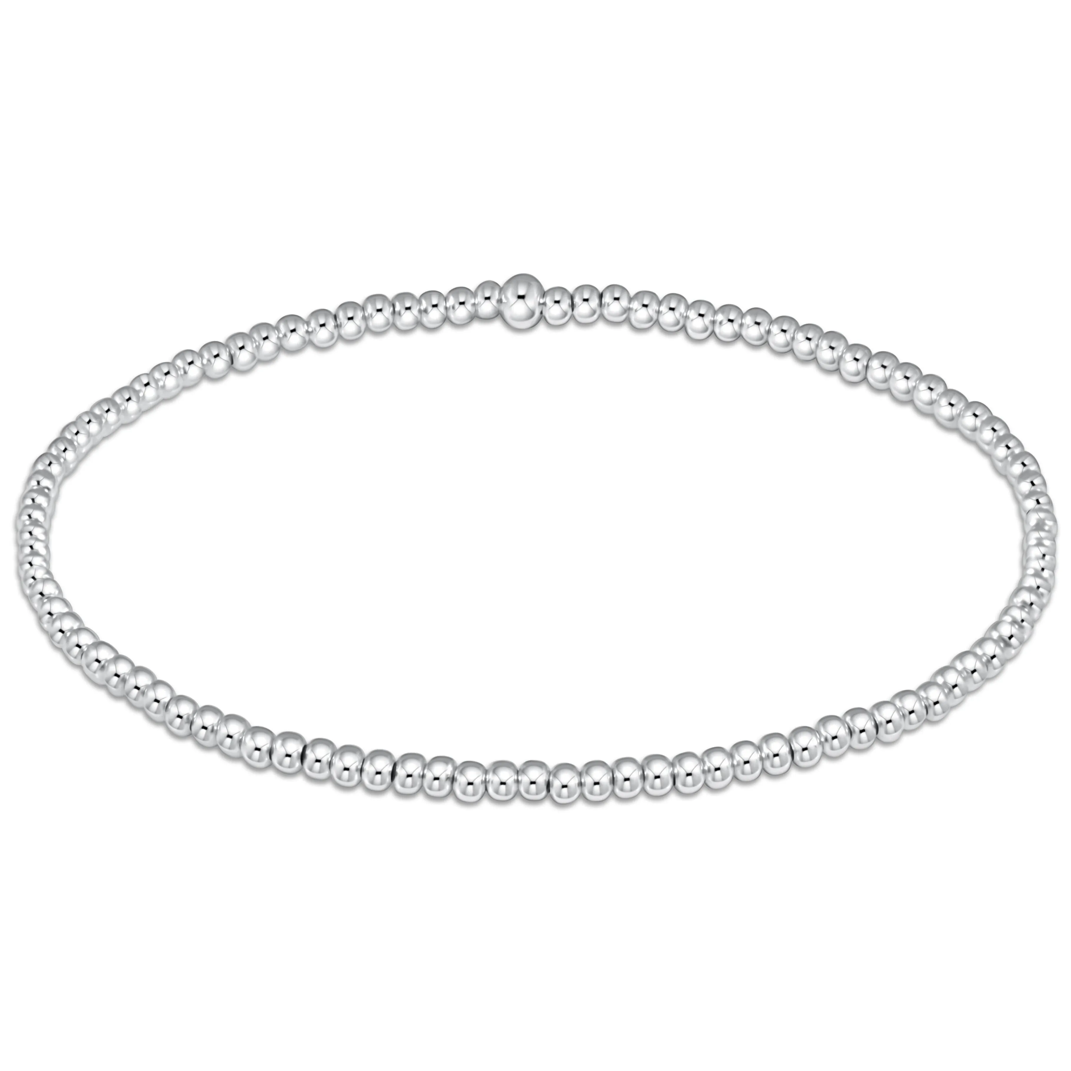 Classic Sterling 2mm Bead Bracelet