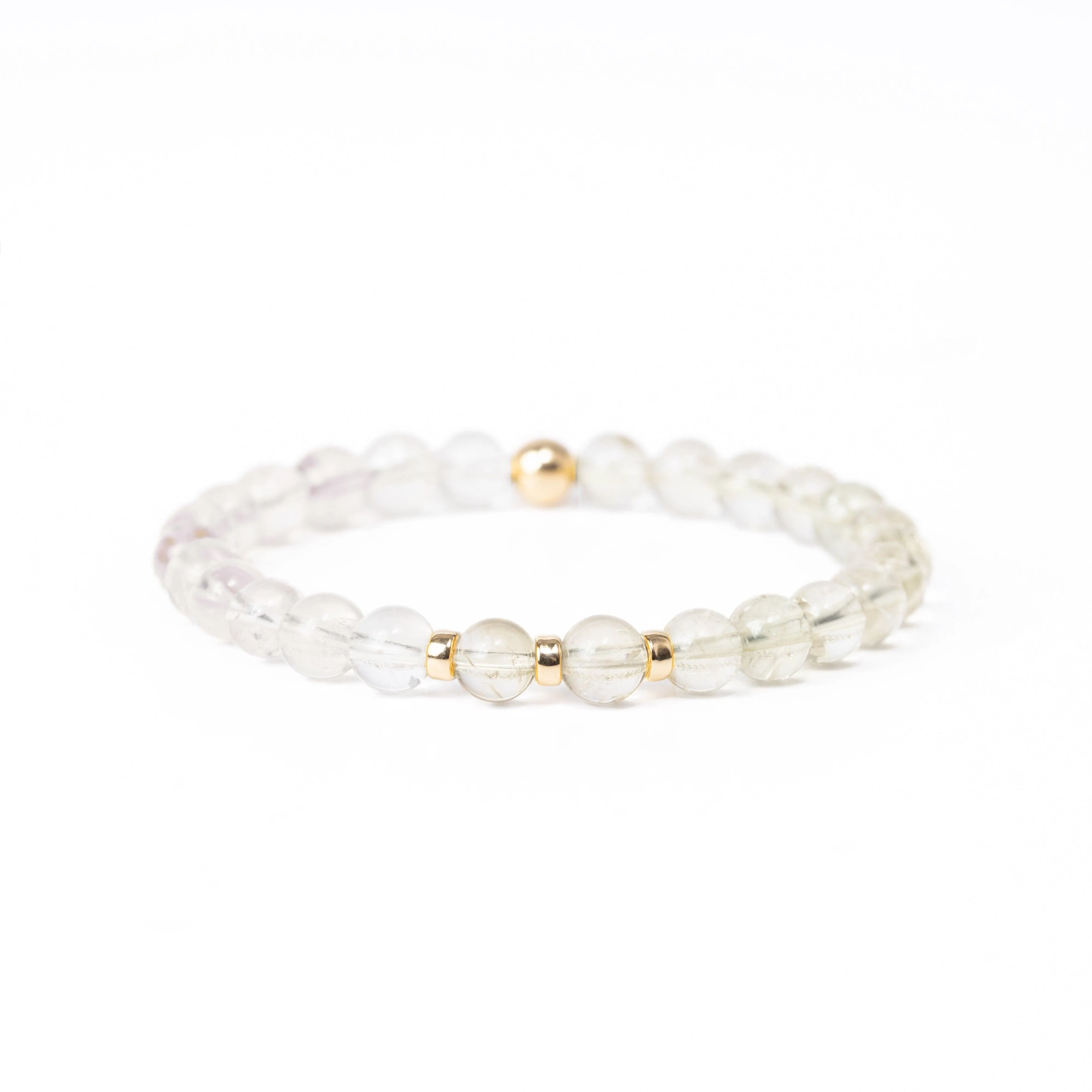 Clear Quartz Gemstone Bracelet - 6mm Beads