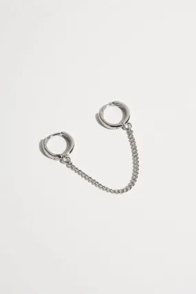 Connect Me Chain Hoops - 925 Silver