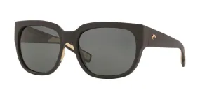 Costa Del Mar Womens WaterWoman 2 Matte Black Frames - Gray Glass Lens - Polarized Sunglasses