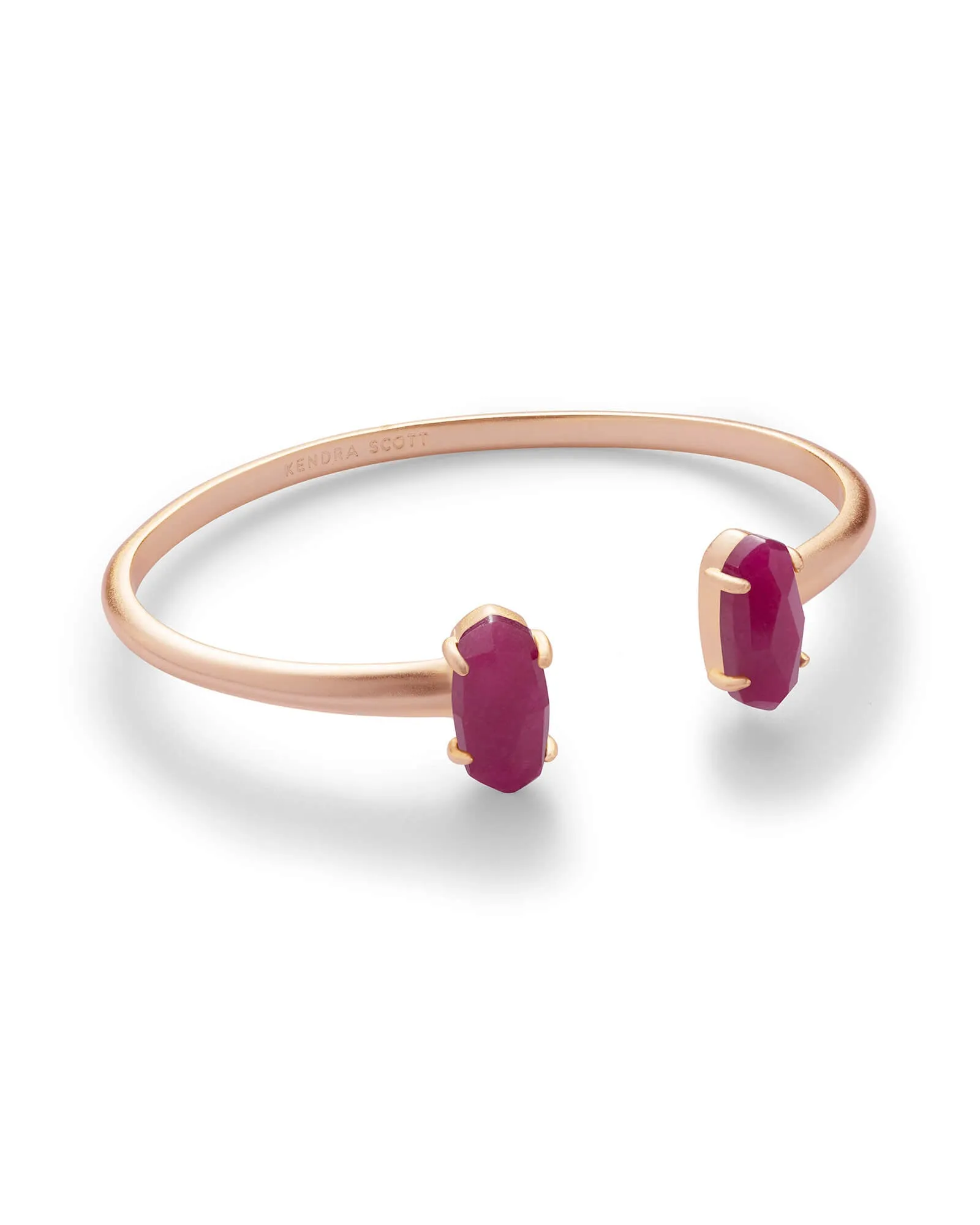 Edie Rose Gold Bracelet In Maroon Jade