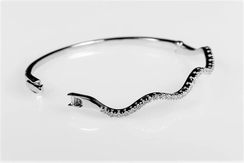 Emelle Breeze Wave CZ Bangle