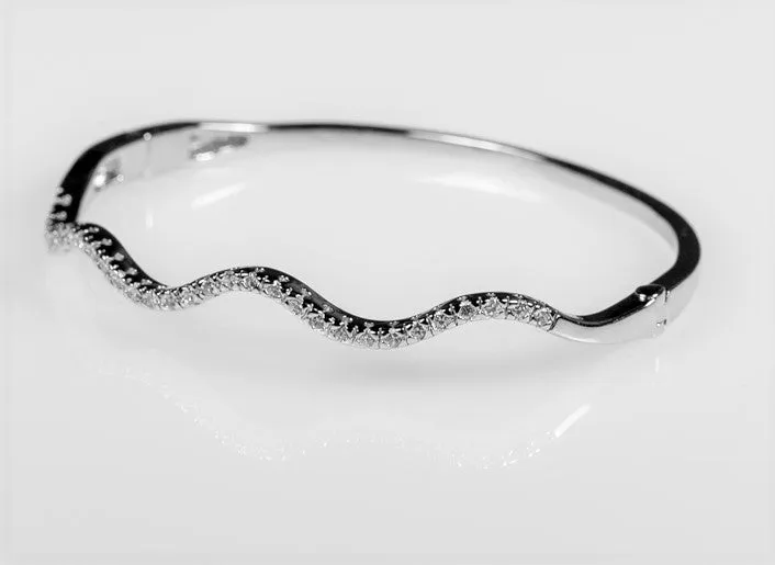 Emelle Breeze Wave CZ Bangle