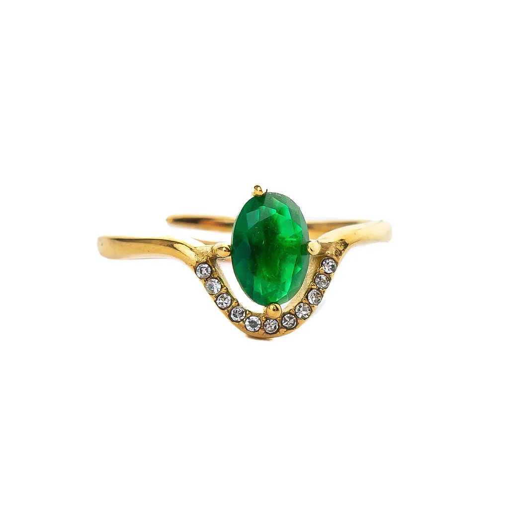 EMERALD CROWN RING