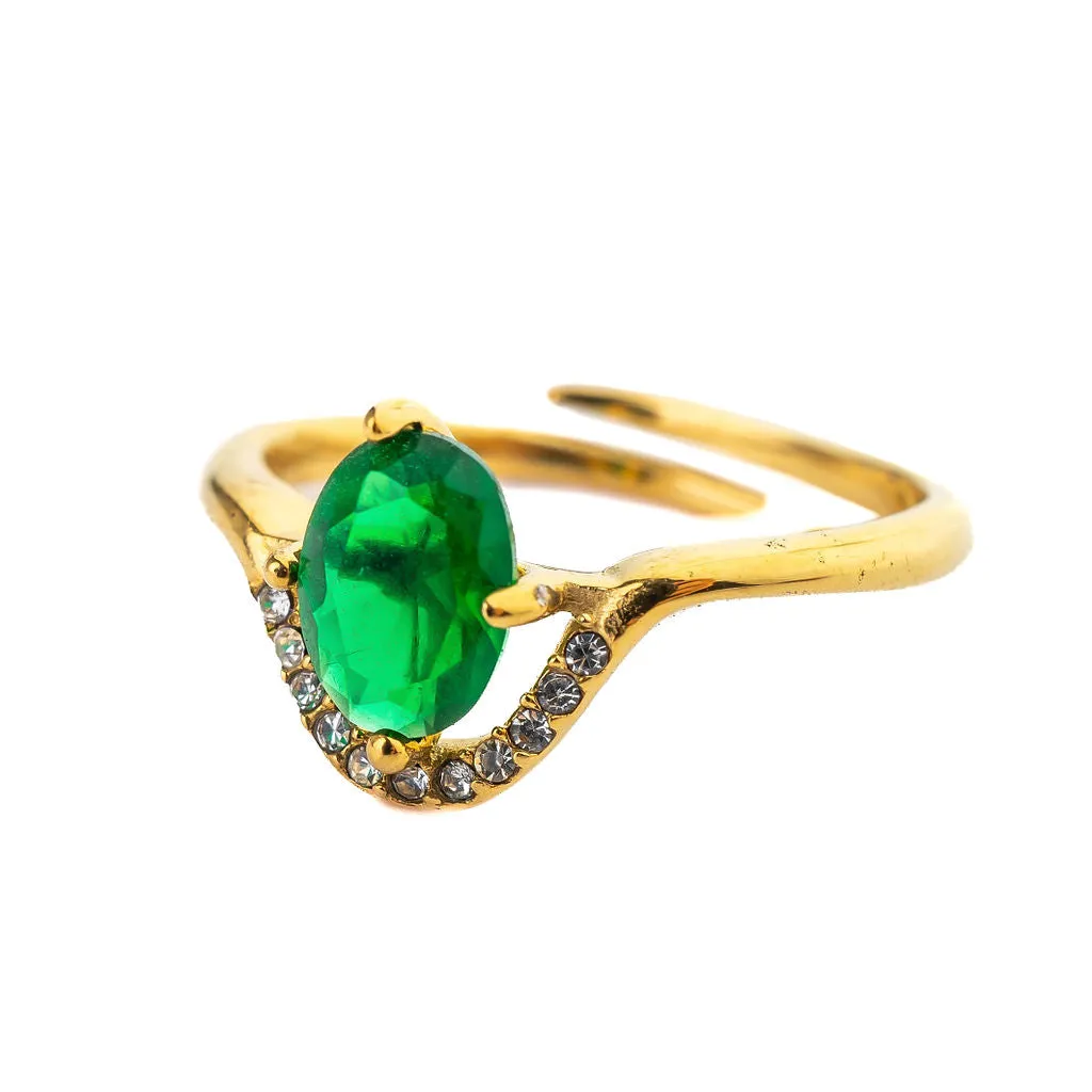 EMERALD CROWN RING