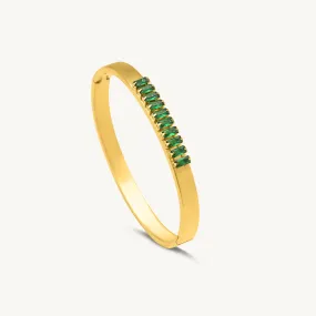 Emerald Envy Bangle Bracelet