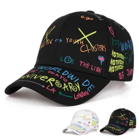 Fashion Graffiti printing baseball cap Spring summer outdoor leisure hat Adjustable hip hop street hats Unisex caps