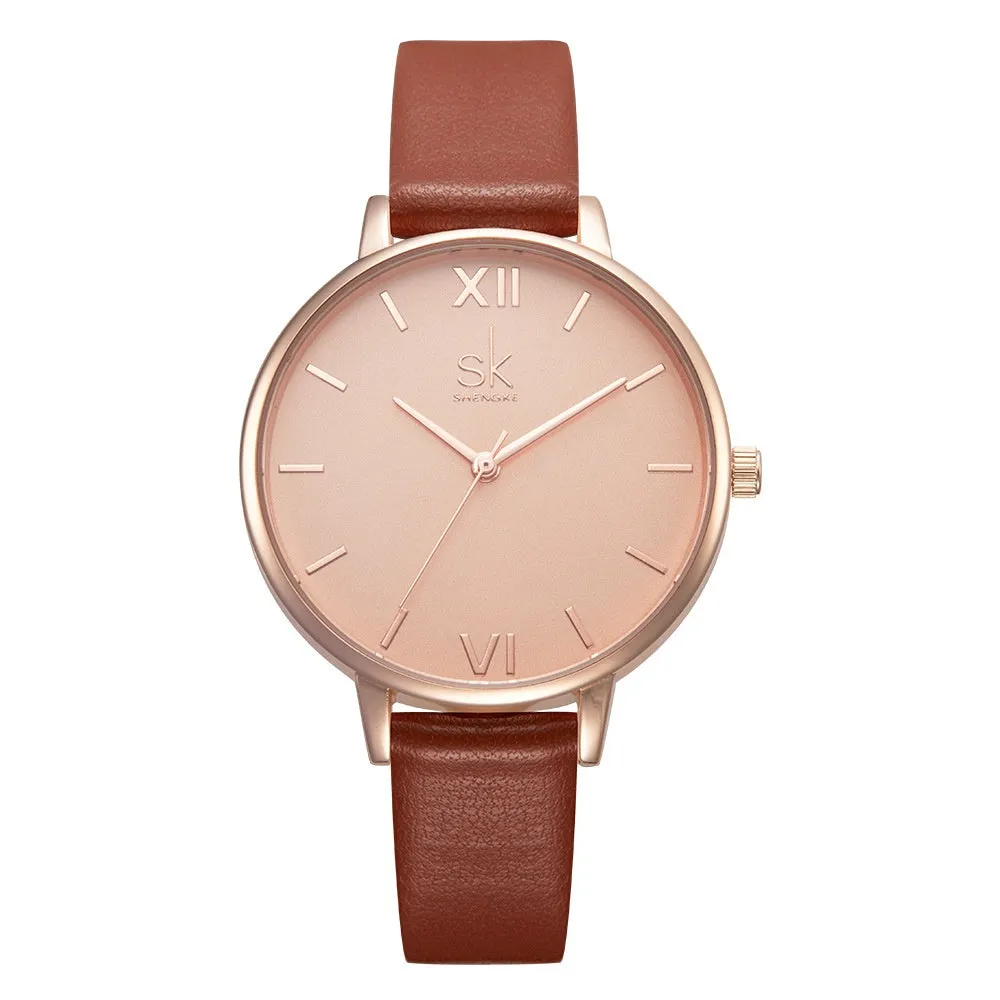 Fashionable Simple Casual Women's Quartz Watch Belt Style Women's Waterproof Women's Watch K0039