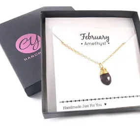 February Birthstone Necklace