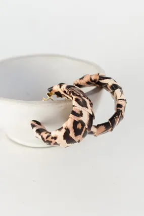 FINAL SALE - Daniela Leopard Hoop Earrings