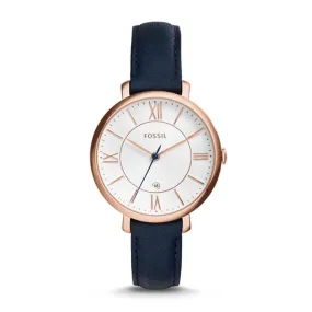 Fossil Jacqueline Navy Leather Watch