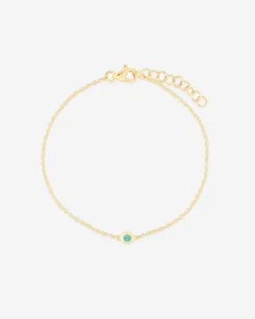 Gemstone Bezel-Set Bracelet